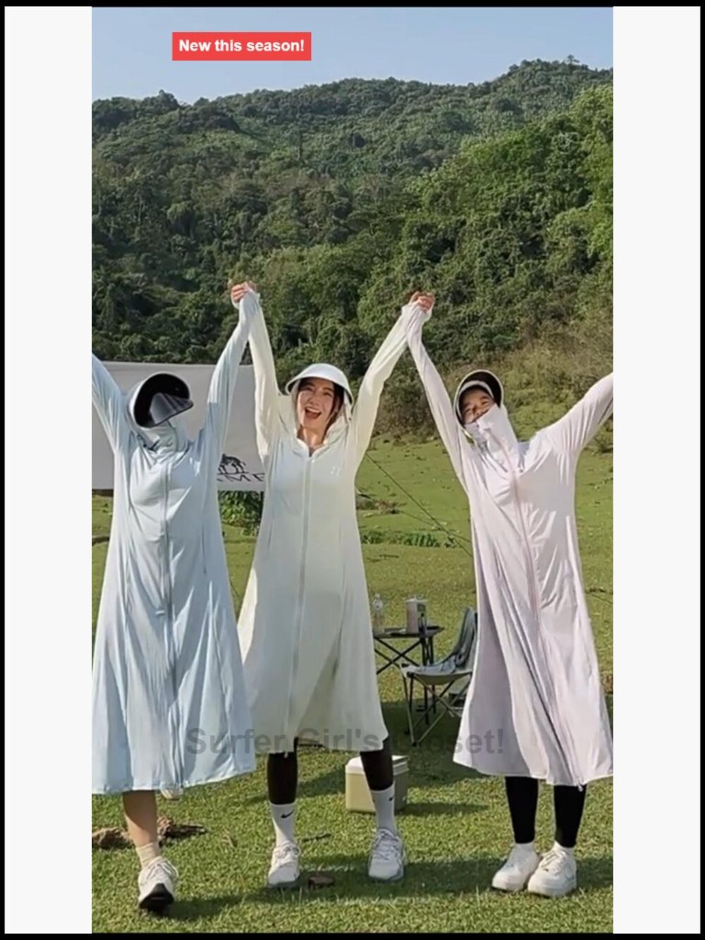 UPF 50+ Long Sleeve Swimsuit Cover Up Full Zip UV Dress - Picture 7 of 7